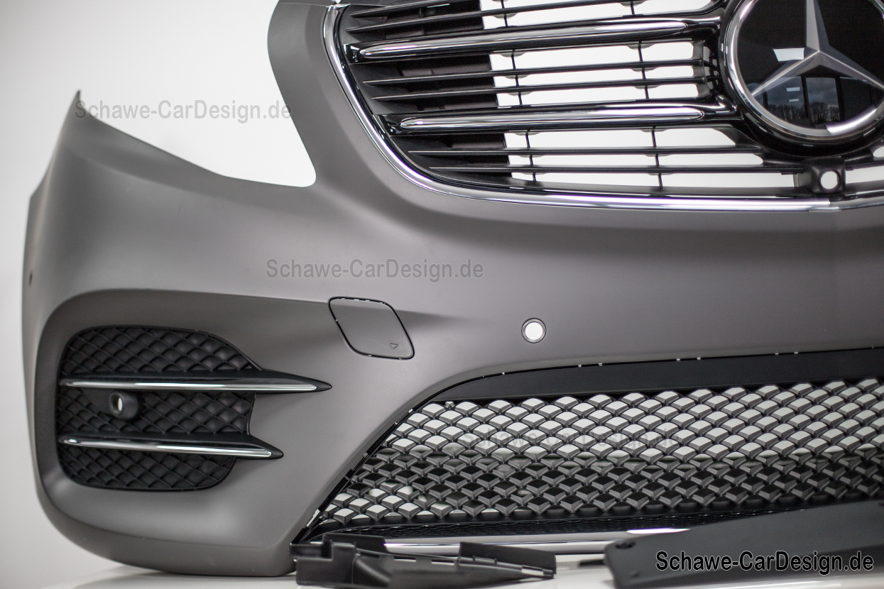 Retrofit AMG Line front bumper bumper spoiler for V-Class | SCHAWE Car Design GmbH