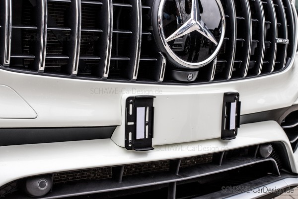 2x Luxus Chrom Auto Kennzeichenhalter Rahmen für Mercedes Gla Gle Glc Klasse