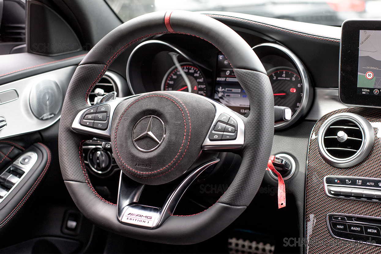 Nachrüstung: Lenkrad in Leder oder Alcantara beziehen für Mercedes-Benz  C-Klasse (205)