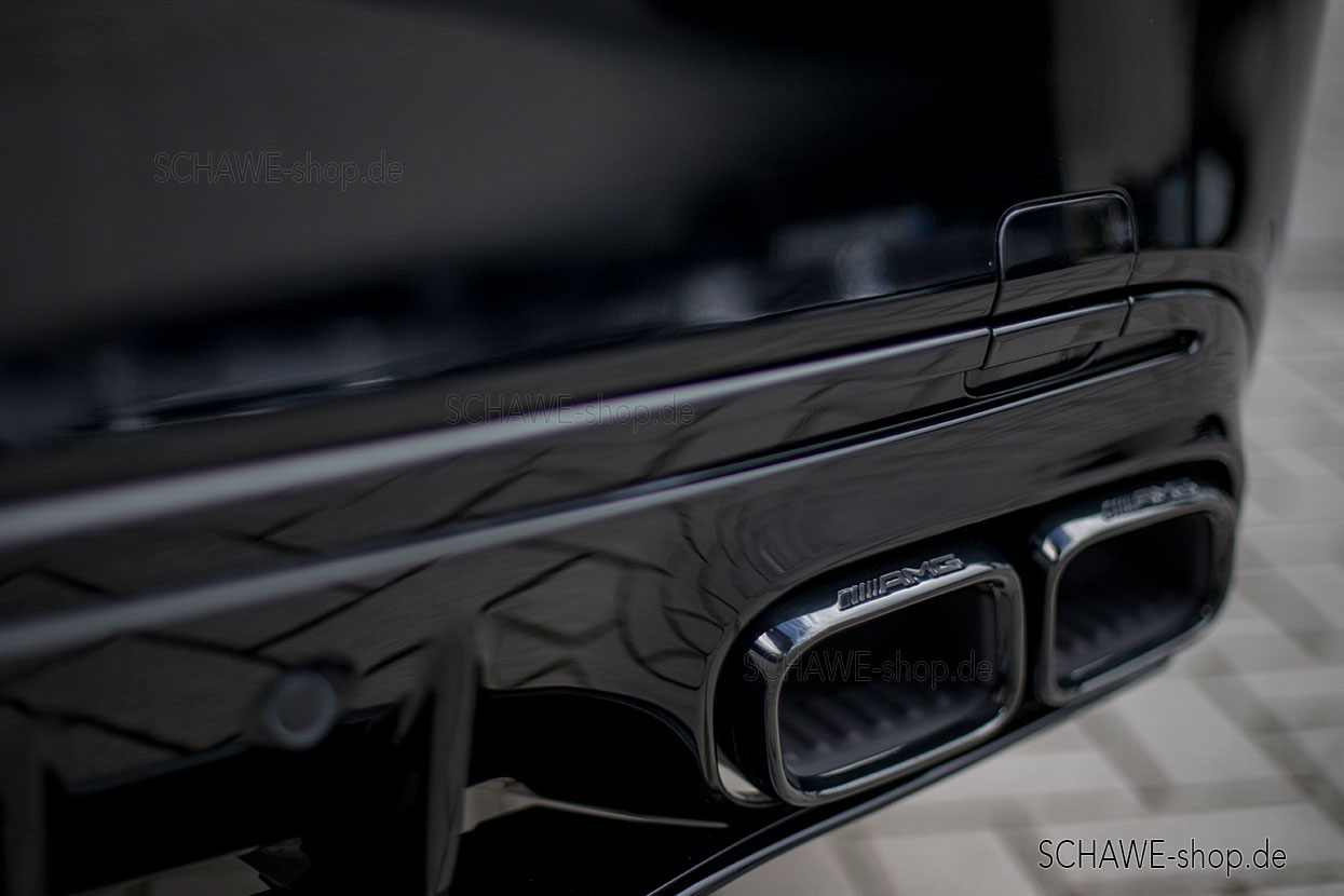 Diffusor Edition 1 C63 AMG Facelift Optik Auspuffblenden Chrom Mercedes  C-Klasse W205 S205