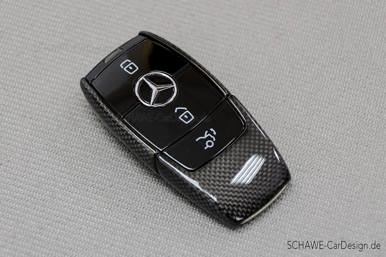 Retrofitting: SCHAWE Carbon cover for Mercedes-Benz key