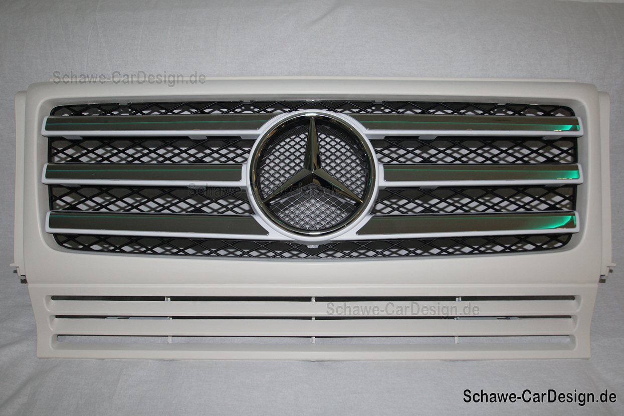 Frontgrill für Mercedes G-Klasse W463 1990-2014 Neuer G65-Look Chrome-Edition